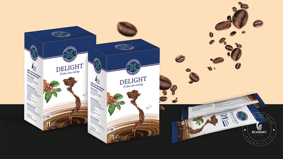 BC Agency thiết kế bao bì sản phẩm K coffee Delight